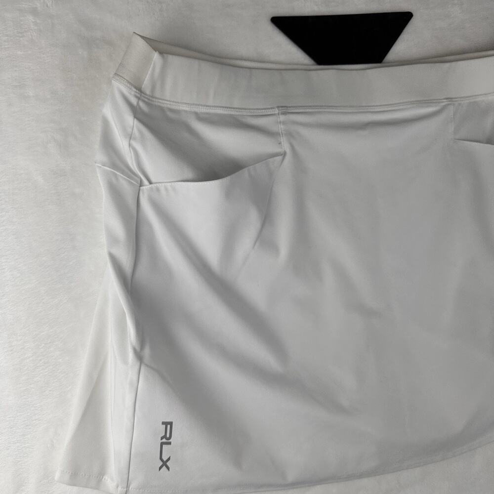 RLX Ralph Lauren Women's Golf Skort Stretch Moisture Wicking White LARGE NWT - Picture 2 of 6